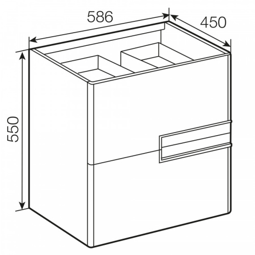 Тумба под раковину Roca Victoria Nord Ice Edition ZRU9302730 59х45х55 подвесная цвет белый - фото 5