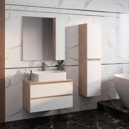 Шкаф-пенал Onika Алеста 403566 35х33х142 подвесной - фото 5