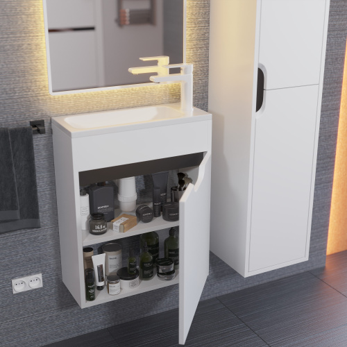 Тумба с раковиной Uperwood UPD Modul 393020555 50х21х62 цвет белый матовый - фото 5