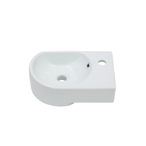 Раковина из сантехнического фарфора Melana 320347L-805 42х27 подвесная цвет белый 1 отверстие под смеситель - фото 4