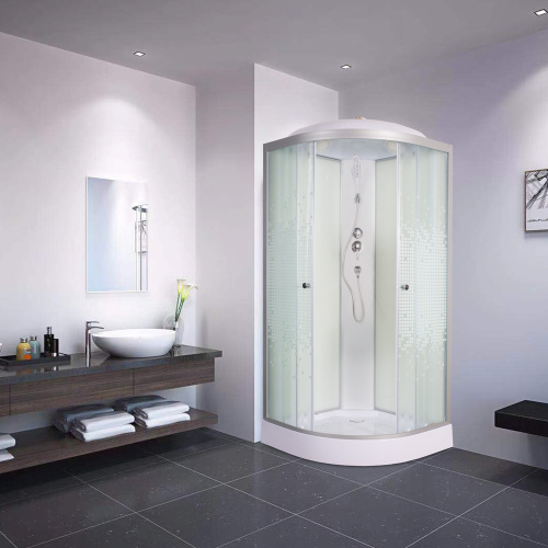 Душевая кабина AvaCan L901 100х100 четверть круга с крышей ориентация универсальная - фото 2