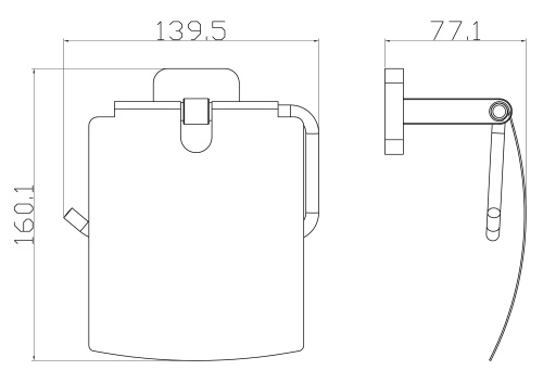 Бумагодержатель Wonzon & Woghand Still WW-6626 - фото 2