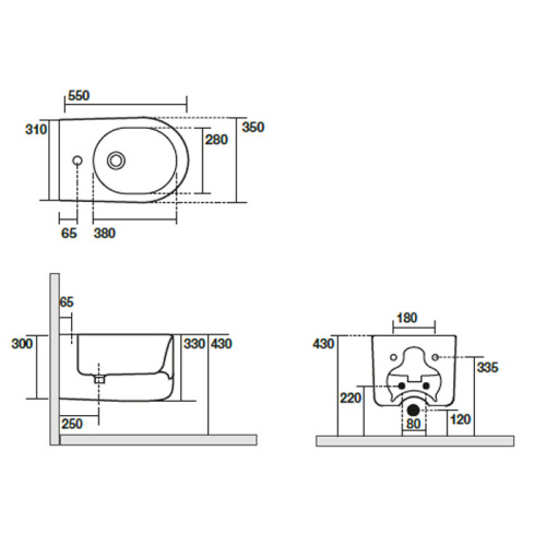 Биде Kerasan Nolita 532530 подвесное - фото 2