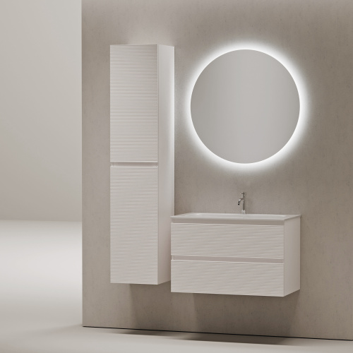 Тумба под раковину Sancos FOLK FL80W 79х45х50 подвесная цвет белый - фото 3