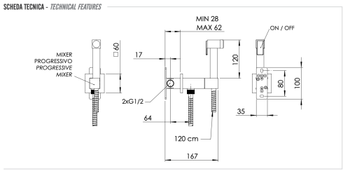 Гигиенический душ со смесителем Remer Q64 хром - фото 3
