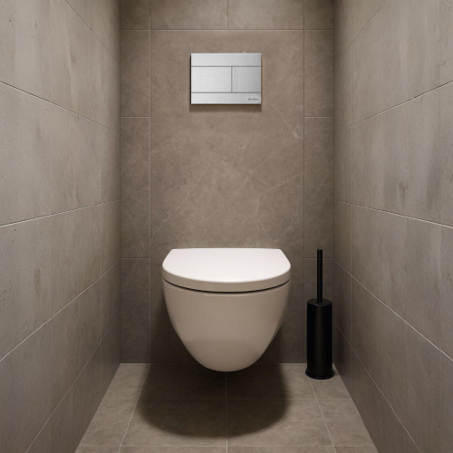 Клавиша смыва механическая Iberica Blanca INOX-R IB.B015.01 цвет серый - фото 2