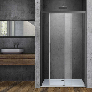 Душевая дверь Vincea Soft VDS-3SO120CLGM 120х195 стекло прозрачное профиль вороненая сталь