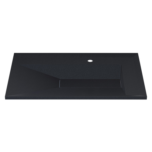 Раковина кварцевая Uperwood Lotus Quartz 29192032 80х50 полувстраиваемая цвет черный - фото 3
