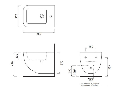 Биде CIELO Shui Comfort SHCOBS подвесное - фото 3