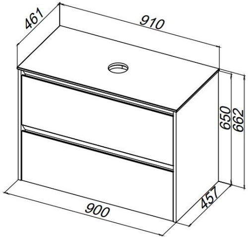 Тумба под раковину Allen Brau Activity 1.34013.CGM 90х46х65 подвесная цвет зеленый - фото 4