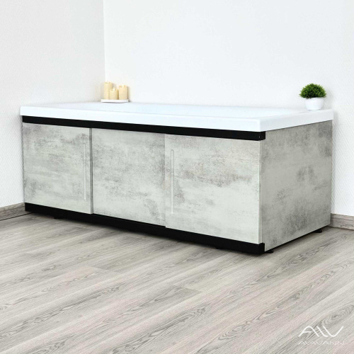 Экран под ванну Alavann Alt 150 см ALV1201003 фронтальный МДФ раздвижной серый - фото 4