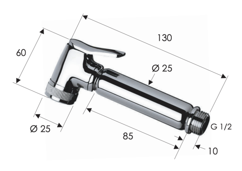 Лейка гигиенического душа Remer 332OLX хром - фото 2