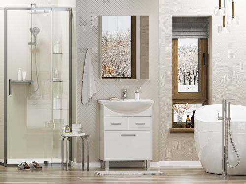 Тумба под раковину Misty Стелла Э-Сте01065-01К2Я 61х33х70 напольная - фото 5