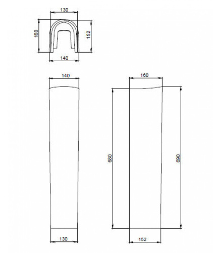 Пьедестал для раковины Santeri Визит 136053S0000B0 - фото 5