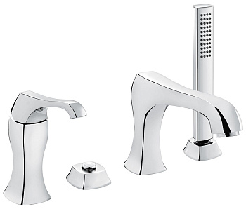 Смеситель Emmevi Ares 76120/ORS на борт ванны брашированное золото