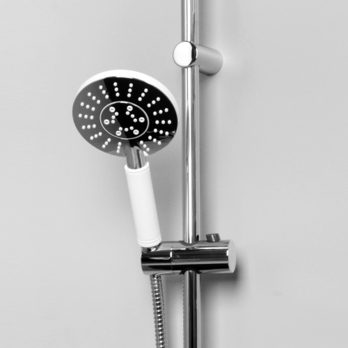 Душевая стойка WasserKRAFT A039 настенная цвет белый/хром - фото 4