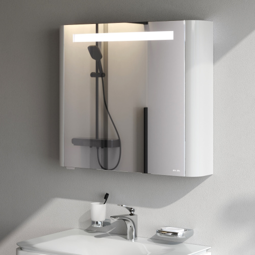 Зеркало-шкаф Am.Pm Sensation M30MCL0801WG 80х15х70 подвесной цвет белый - фото 4