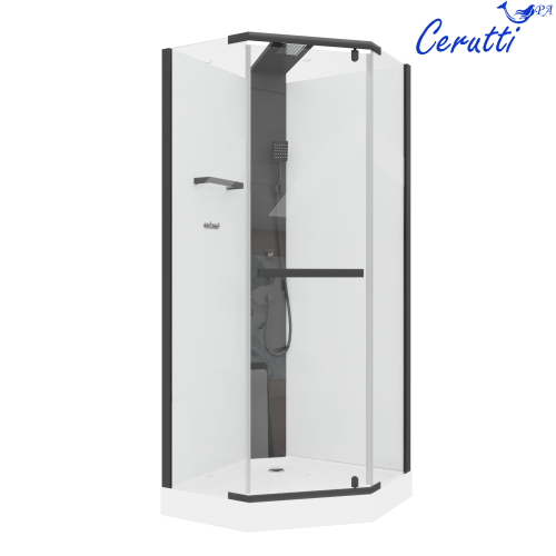 Душевая кабина Cerutti SPA CHIKA901B 90х90 трапеция без крыши ориентация универсальная - фото 2