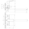 Смеситель для ванны Rossinka RS27 RS27-33 настенный хром