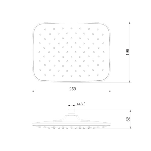 Верхний душ LeMark LM8133C хром/белый - фото 2