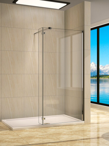 Душевая перегородка WeltWasser WW400 10000002947 90х185 стекло прозрачное профиль хром глянцевый - фото 2