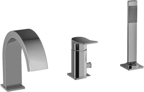 Смеситель Paffoni Tilt TI040ST на борт ванны сталь