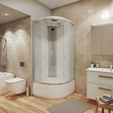 Душевая кабина Niagara Eco E100/40/MT 100х100 четверть круга с крышей ориентация универсальная