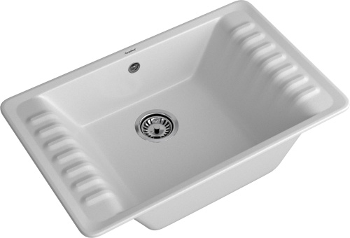 Кухонная мойка Granfest Quarz 71 серый 75х48 цвет серый поверхность матовая - фото 2