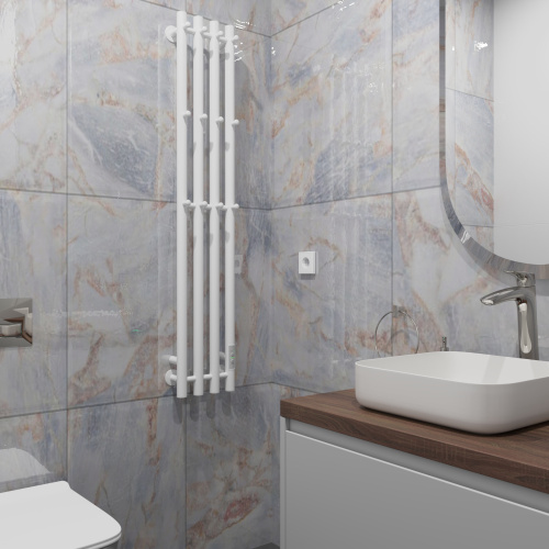 Полотенцесушитель Altasan АргоЛюкс АргоЛюкс12021БМ подвесной 21х120 электрический белый матовый - фото 2