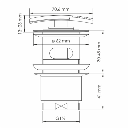 Донный клапан WasserKRAFT Aisch 5500 A165 - фото 3