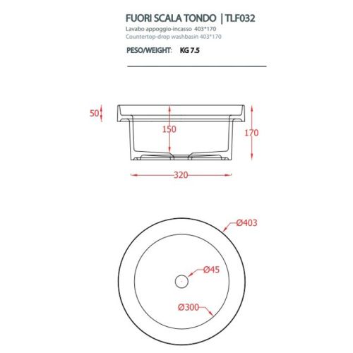 Раковина керамическая Artceram Fuori Scala TFL032 01 00 40 см встраиваемая цвет белый без отверстий под смеситель - фото 2