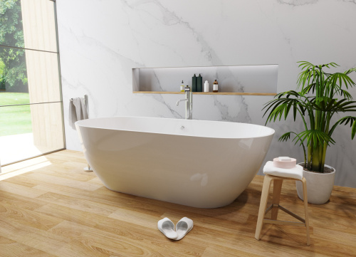 Ванна из литьевго мрамора Эстет Майами ФР-00014382 181х79 отдельностоящая овальная - фото 5