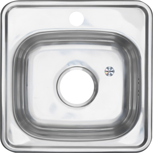 Кухонная мойка Melana 022 ti (*15) 38х38 цвет хром - фото 2