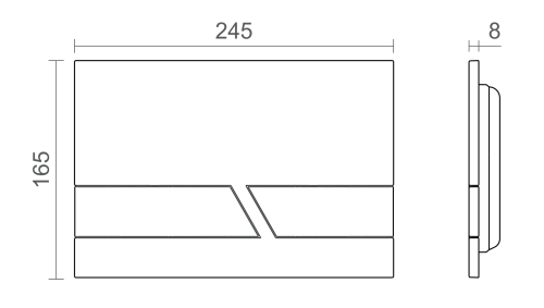 Клавиша смыва механическая Ctesi Kali BK0202150 цвет белый - фото 2