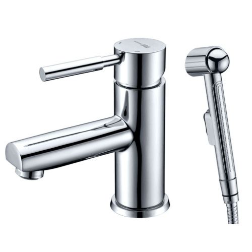 Комплект: смеситель с гигиеническим душем Wasserkraft Main 4100 4108 на раковину хром - фото 4