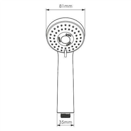 Душевая лейка Wasserkraft Wern 4200 A120 цвет никель