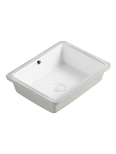 Раковина из сантехнического фарфора Orange B02-500W 50х40 встраиваемая цвет белый глянцевый - фото 2