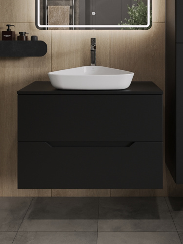 Тумба с раковиной Orange Line Li-80TubMDF+B07-500W 81х46х66 - фото 3