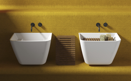 Раковина из сантехнического фарфора Galassia Meg11Pro 5482 55х48 подвесная цвет белый - фото 2