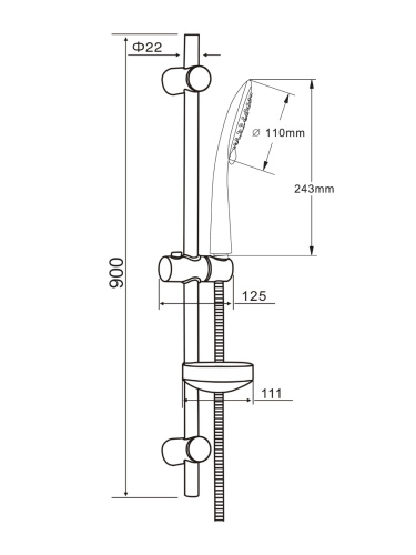 Душевой гарнитур Orange O-Shower OS905cr настенный  хром - фото 5