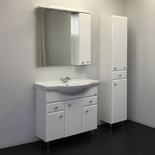 Зеркало-шкаф Comforty Сочи 00003132119CF 84х16х82 подвесной цвет белый - фото 3