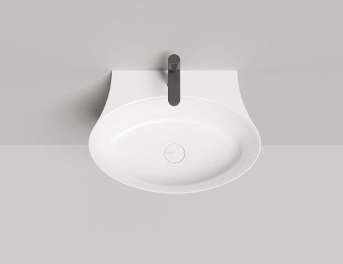 Раковина из искусственного камня S-Stone Salini ALDA 140321M 60х50 накладная цвет белый 1 отверстие под смеситель - фото 3