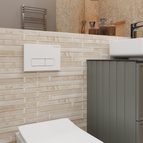 Клавиша смыва механическая CHARUS Elegia FP.320.12.01 цвет белый матовый - фото 3