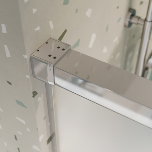 Душевая шторка на ванну Cezares TANDEM-SOFT TANDEM-SOFT-VF-2-180/145-P-Cr 180х145 стекло рифленое профиль хром глянцевый ориентация универсальная - фото 5