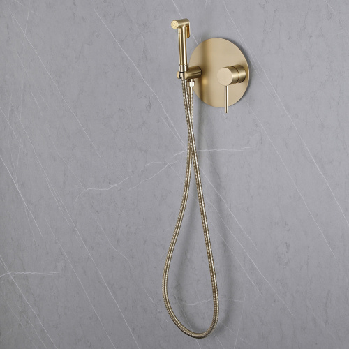 Гигиенический душ со смесителем ABBER Emotion AF8826G золото матовое - фото 3