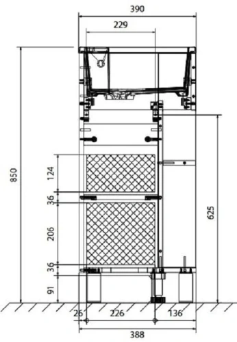 Тумба с раковиной 1MarKa Laura У85929 39х22х85 напольная цвет белый глянцевый - фото 3