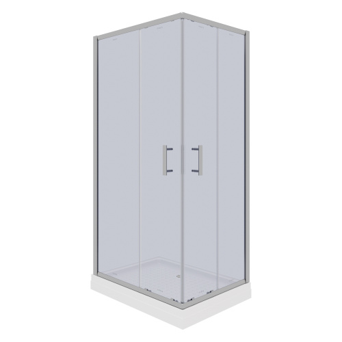 Душевой уголок Parly QZ71S N 100х70 стекло тонированное профиль хром глянцевый с поддоном