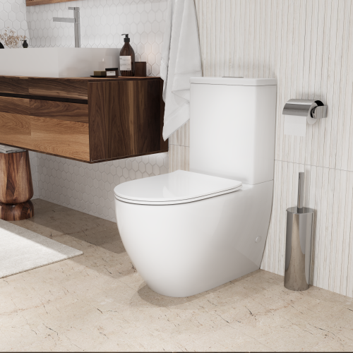 Унитаз напольный с бачком Grossman GR-4446BMS черный матовый с сиденьем микролифт безободковый смыв торнадо - фото 5