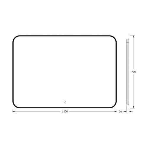 Зеркало в ванную Defesto AURA DF 2979SH 100х70 - фото 2