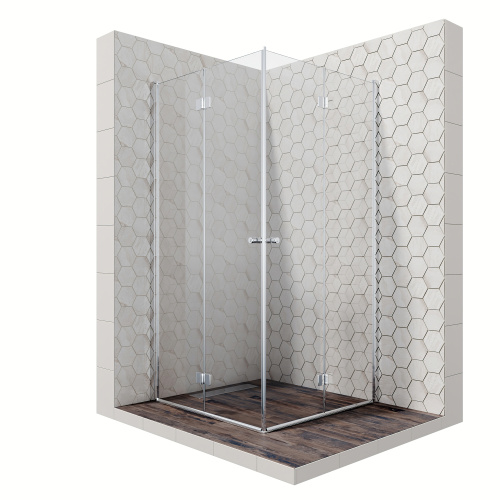 Душевой уголок Ambassador Diamond 12011110 100х100 стекло прозрачное профиль хром глянцевый без поддона - фото 2